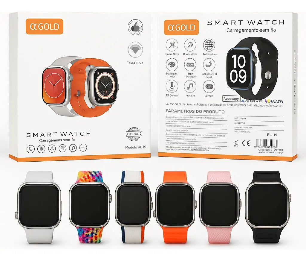 Smartwatch Sem Fio  Agold RL-18 C/2 Smartwatchs