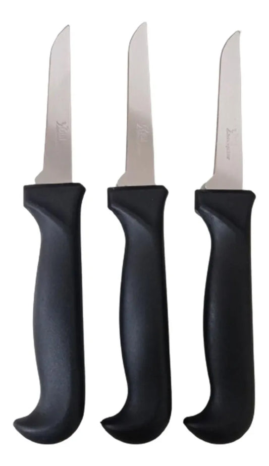 Kit 3 Facas Inox Legumes Frutas Original Uso Geral 5cm
