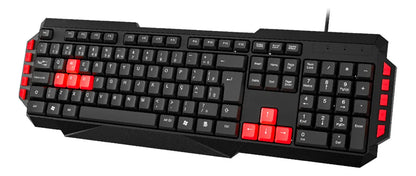 Teclado Mulimidia Gamer Red Keys USB Multilasar