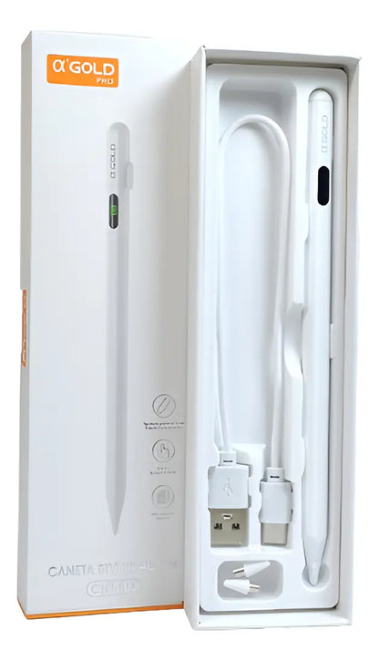Caneta Touch Stylus Activa Tablet Branca Cnt003 A'gold