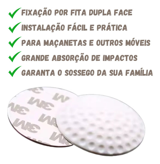 Protetor Porta Adesivo c/2 unidades Maçaneta Móveis Silicone