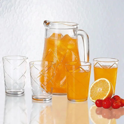 Conjunto Copos e Jarra, Maracatu, 5 Peças, Incolor, Nadir