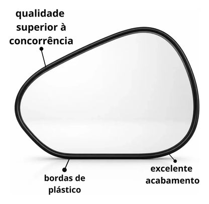 Bandeja espelhada orgânica em plástico na Cor Preta 20X28CM UB10282