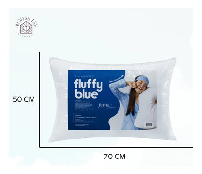 Travesseiro Fluffy Blue Branco 50X70CM