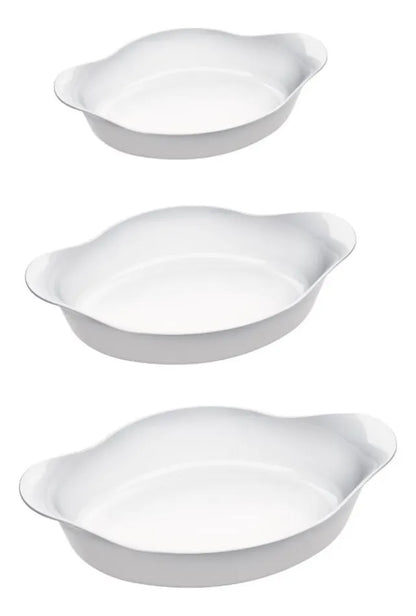 Jogo De Assadeiras Opaline Marinex Nadir - Kit 3 Unidades Cor Branco