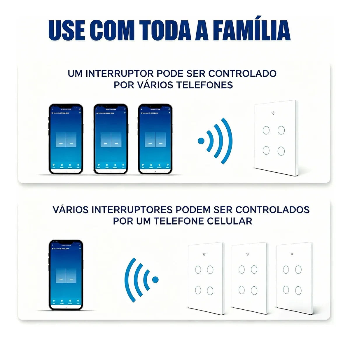 Touch Switch S-901-4 White 4 Gang