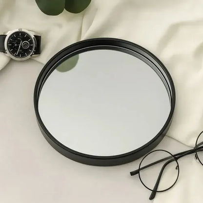 Bandeja Espelhada Plt Preto Redondo 22.5cm Ub10275