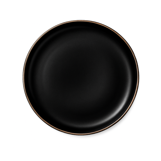Prato Raso Ceramica Orion Preto 27CM