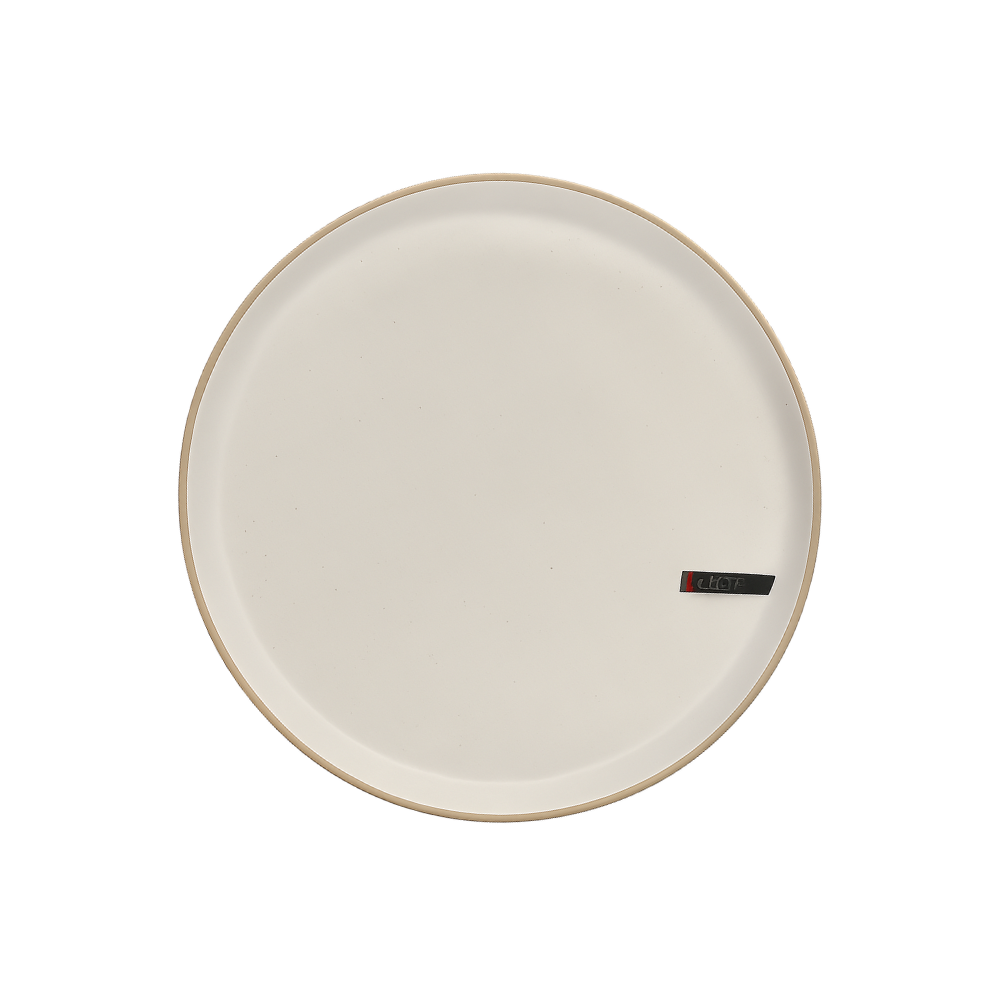 Prato Sobremesa Ceramica Orion Branco 20,5CM