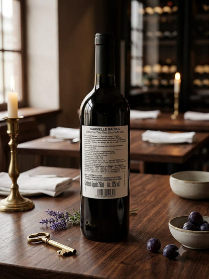Vinho Fino Tinto Meio Seco Carmelle Malbec 750ml
