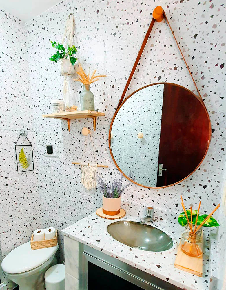 Papel de Parede Vinil Graneliti Autocolante 5MX45CM.