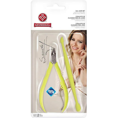Alicate De Cuticula Mundial Sandy + Espatula, alicate, alicate de unha, cortador de unha, alicate de cutícula