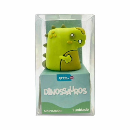 Apontador plástico dinossauro