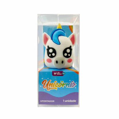 Apontador plástico unicórnio