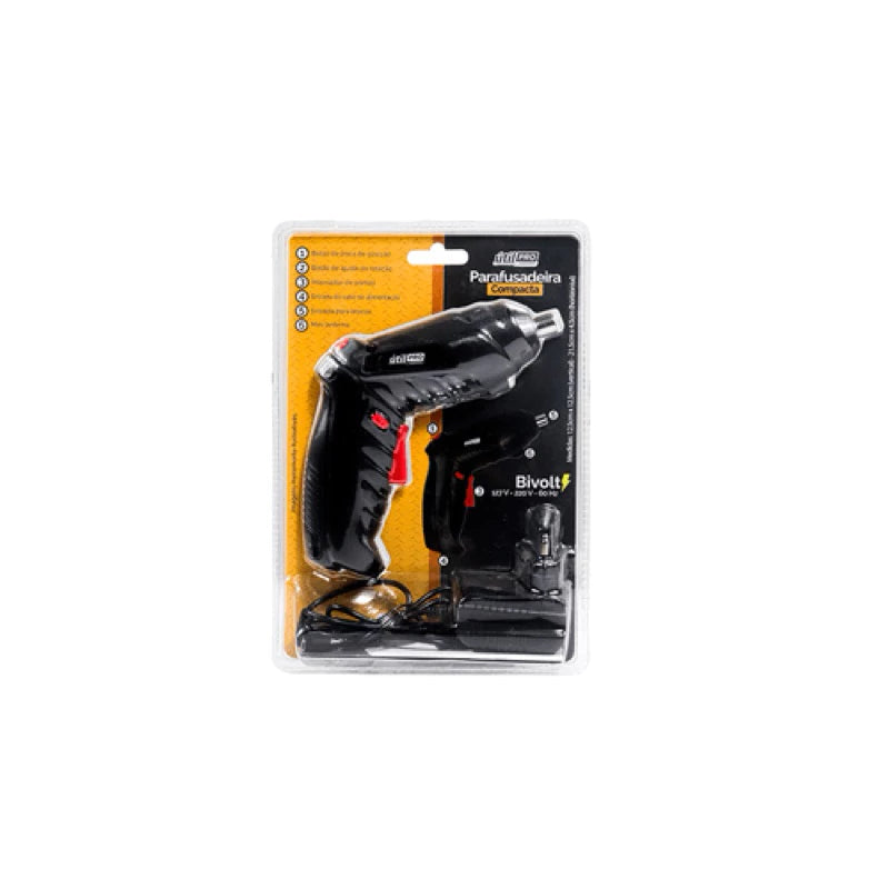Parafusadeira Eletrica Compacta com 6 Plug Útil-pro