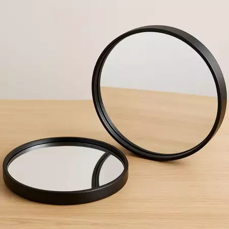 Bandeja Espelhada Plt Preta Redonda 19.8cm Ub10272