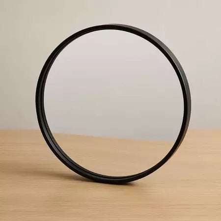 Bandeja Espelhada Plt Preta Redonda 19.8cm Ub10272