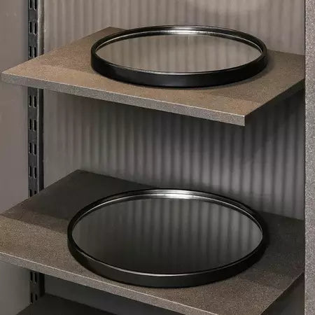 Bandeja Espelhada Plt Preta Redonda 19.8cm Ub10272