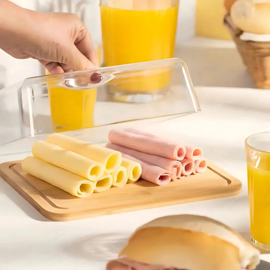 Porta Frios Bambu Tampa 23x18x7cm