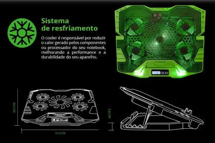 Warrior Zelda Cooler Gamer Com Led Verde