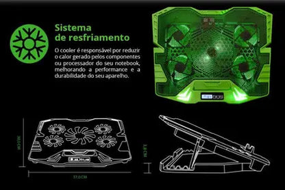 Warrior Zelda Cooler Gamer Com Led Verde