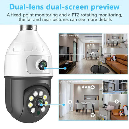 Câmera Segurança IP Wi-Fi Lâmpada 360º Full HD Visão Noturna JT-9696