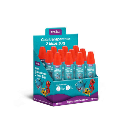Cola transparente 2 bicos 30g Display