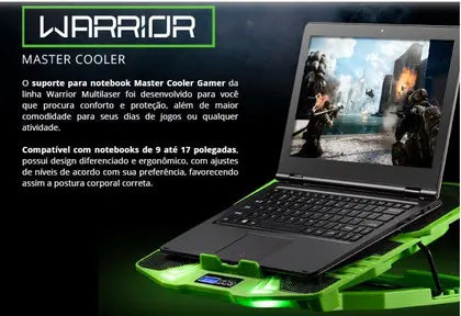 Warrior Zelda Cooler Gamer Com Led Verde