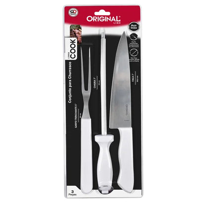 Kit churrsaco 3 peças - Cook SL0446 Original Line