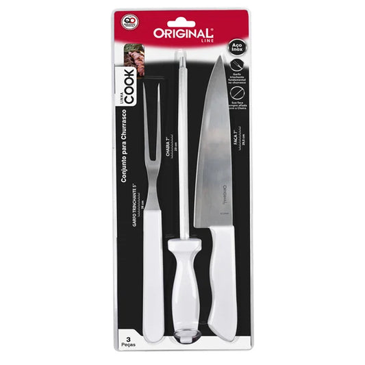 Kit churrsaco 3 peças - Cook SL0446 Original Line