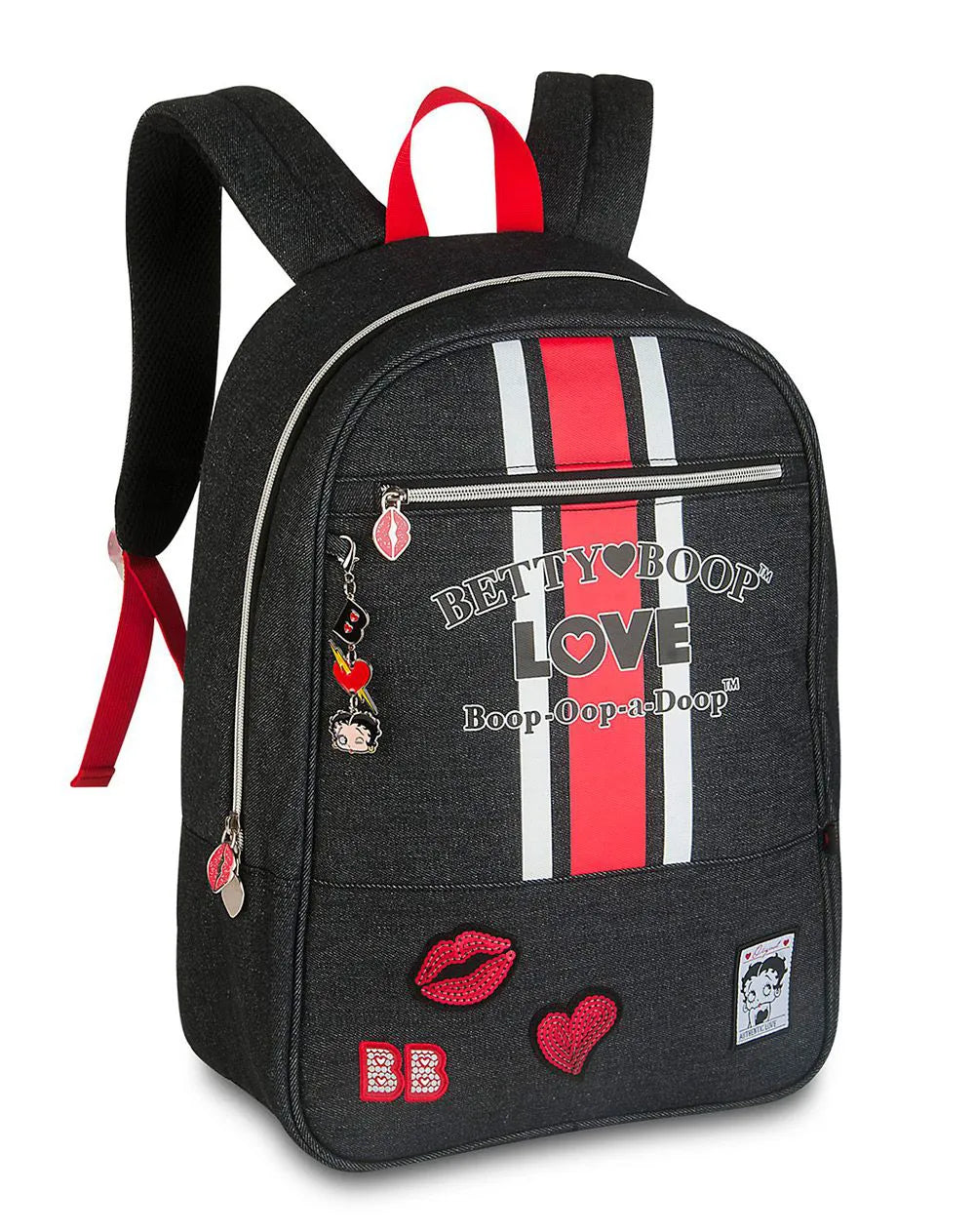 Mochila Betty Boop BP2201 Escolar Universitária Jeans preto