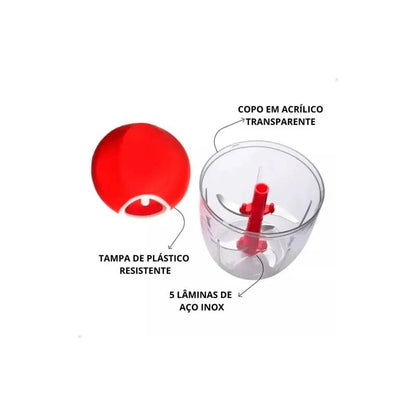 Triturador De Alimentos - Acrilico C/5 Laminas