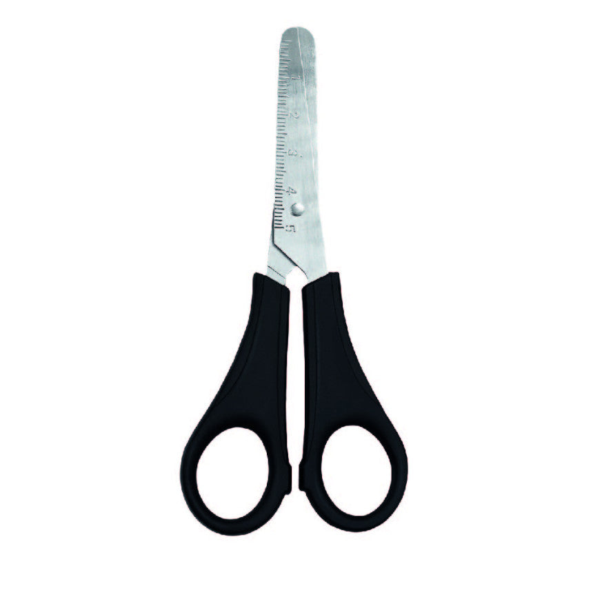 Tesoura escolar 13cm cabo preto